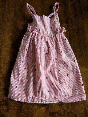 Tahari Striped Embroidered Sundress/ Girl 4T